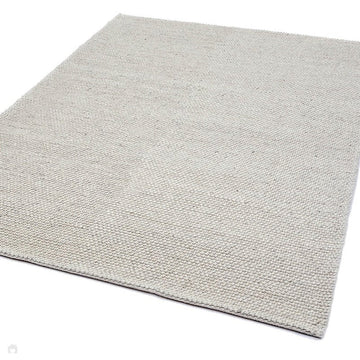 Katherine Carnaby Coast CS03 Modern Plain Shimmer Hand-Woven Textured Wool & Viscose Blend Looped Pile Flatweave Cream Rug-Asiatic Carpets-Rug Love - The Most Loved Rug Store
